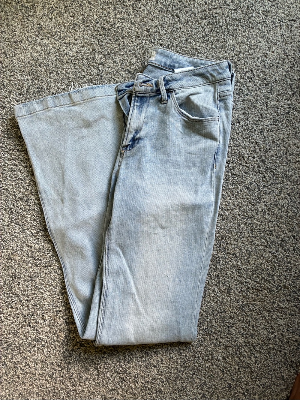 Women's Risen Light Blue low rise Jeans flare